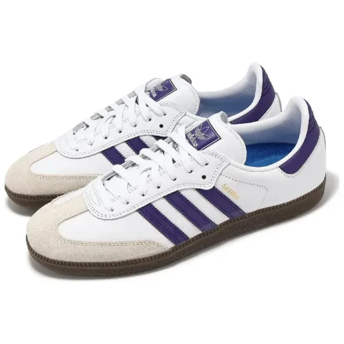 Adidas Samba Adv „Cloud White Collegiate Purple Gold Metallic“