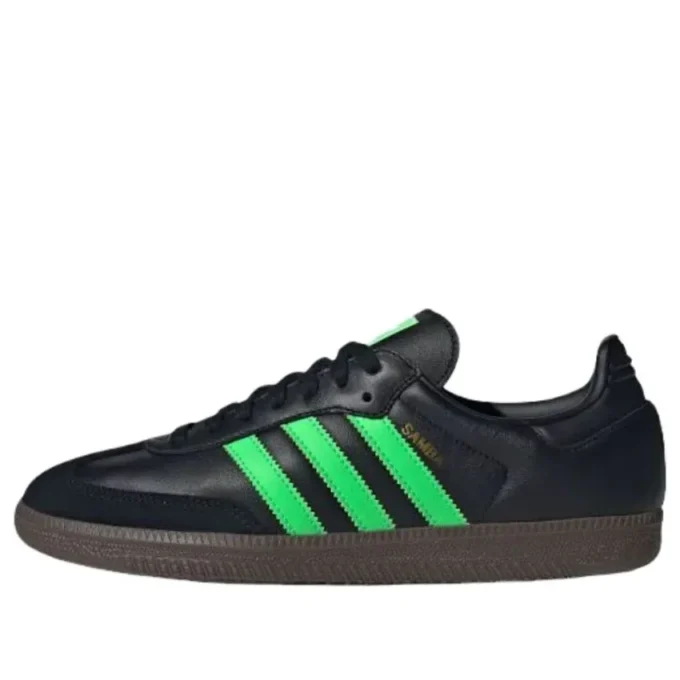 Adidas Samba „Core Black Screaming Green Gum“