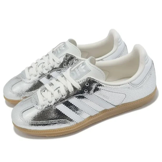 Adidas Samba OG „Silver Metallic Cracked Leather“