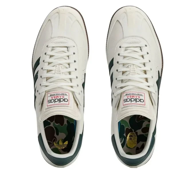 Adidas X a Bathing Ape Samba „White Forest“